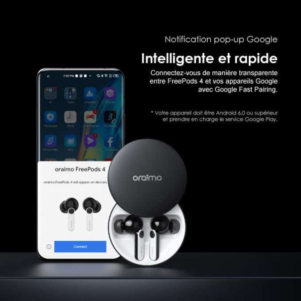 Oraimo - FreePods 4 ANC Easy Control APP Véritables écouteurs stéréo sans fil – Image 4