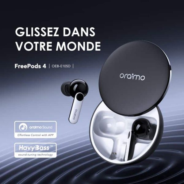 Oraimo - FreePods 4 ANC Easy Control APP Véritables écouteurs stéréo sans fil – Image 2
