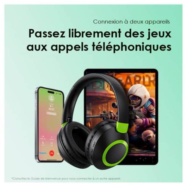 Casque sans fil - ORAIMO BoomPop 2 - OHP 610 - Bluetooth V5.2 - ENC - Jusqu'à 60 heures - Garantie 3 mois – Image 5