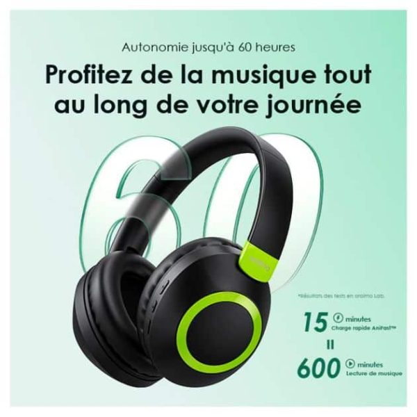 Casque sans fil - ORAIMO BoomPop 2 - OHP 610 - Bluetooth V5.2 - ENC - Jusqu'à 60 heures - Garantie 3 mois – Image 2